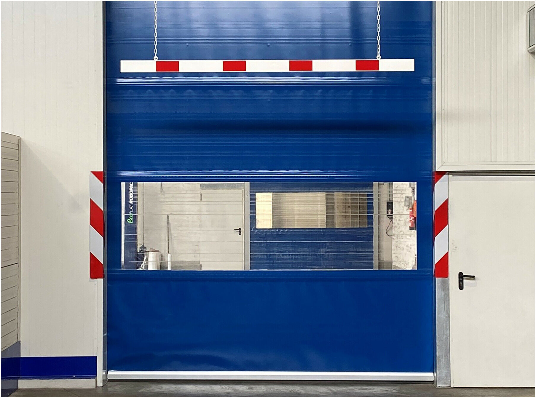 Schake Barriere aus Aluminiumprofil 100x20mm, Gesamtlänge 2000mm, beidseitig reflektierend (4217_20B)