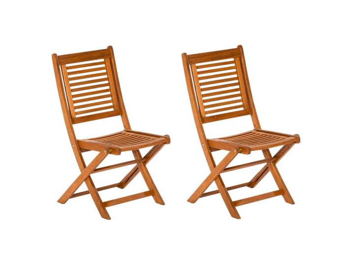 Gartensessel 2er-Set klappbar Cordoba Echtholz