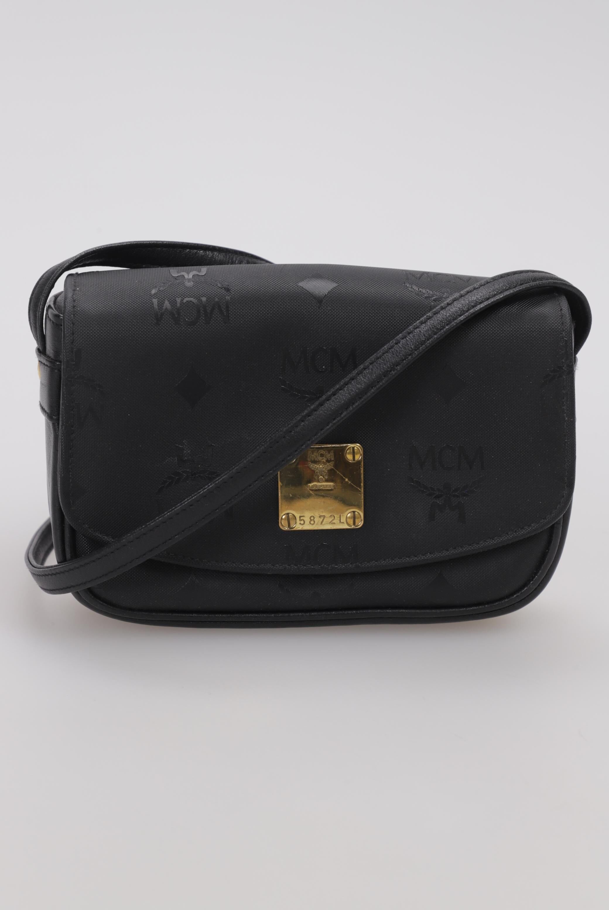 MCM Damen Handtasche klein, Schwarz, kein / Etikett - Second Hand