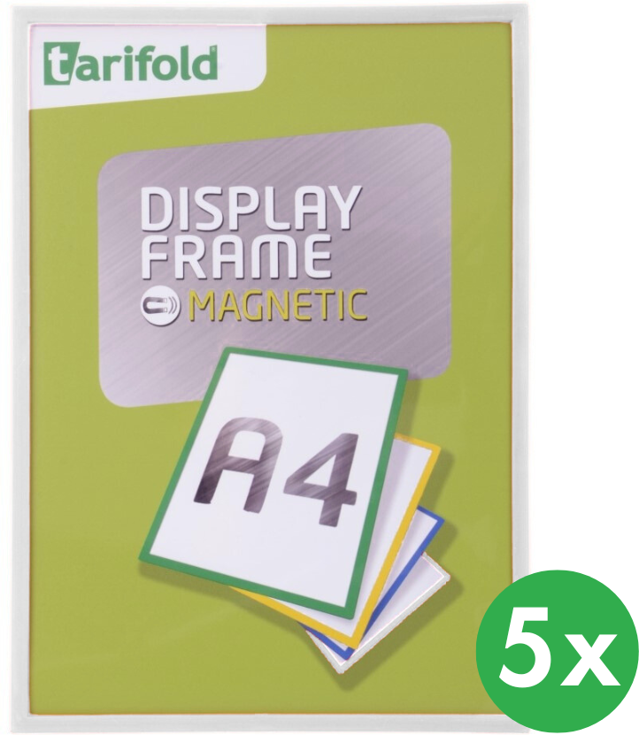 Tarifold Magnetischer A4-Rahmen (5 Stk.), weiß
