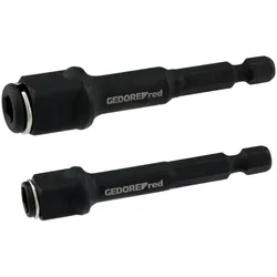 Gedore Bithalter Satz - 2 teilig - 75 mm - magnetisch - für Bits und Stecknüsse