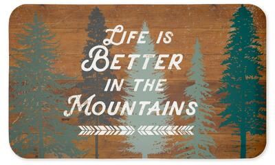 "Stupell Retro Rustic Better In Mountains Printed Anti-Fatigue Floor Mat, design by Lula Bijoux & co., 30""x18"""