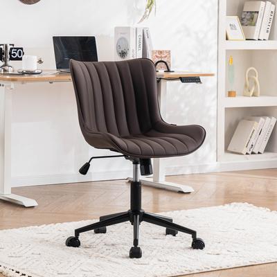 YOUNIKE Ergonomic Office Chair Swivel Armless Desk Chair with Wheels