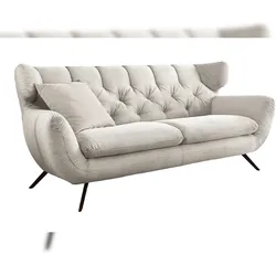 KAWOLA Sofa CHARME 3-Sitzer Cord cremeweiß
