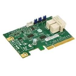Supermicro AOC-SLG3-2E4R, PCIe, SAS, Niedriges Profil, PCIe 3.0, Grün, 6,4 Gbit/s, Server Zubehör, Grün