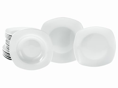 CreaTable Amelie 18-delige porseleinen servieset voor 6 personen, wit