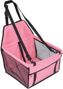 Inspire Picks Travel Nest Foldable Dog Car Seat Cover & Safety Hammock pink