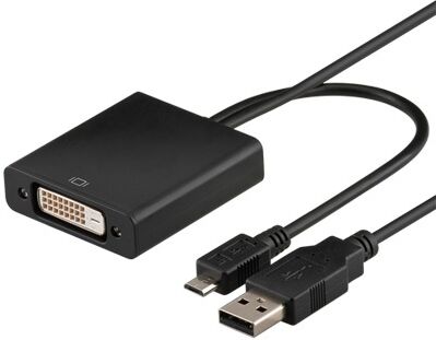 GOOBAY Adaptador MHL+ micro USB M -> DVI F