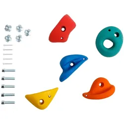 Dice, Klettergriffe, (Blau, Gelb, Grün, Orange, Rot)