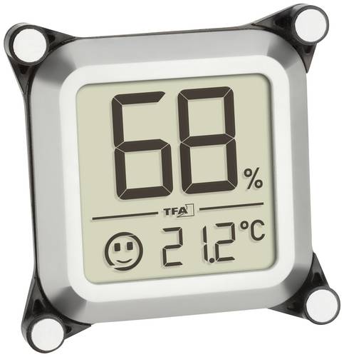 TFA Dostmann Humidore Thermo-/Hygrometer Silber 30.5056.54