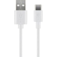 USB 2.0 Kabel, USB-A Stecker > USB-C Stecker weiß, 2 Meter