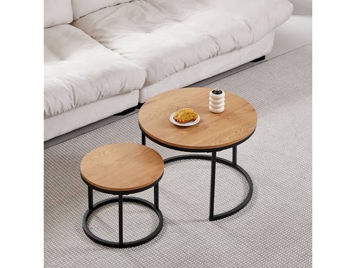 Tables basses nordiques 2 en 1, tables à thé rondes modernes et minimalistes, tables d'appoint pour canapé, pour bureau et salon