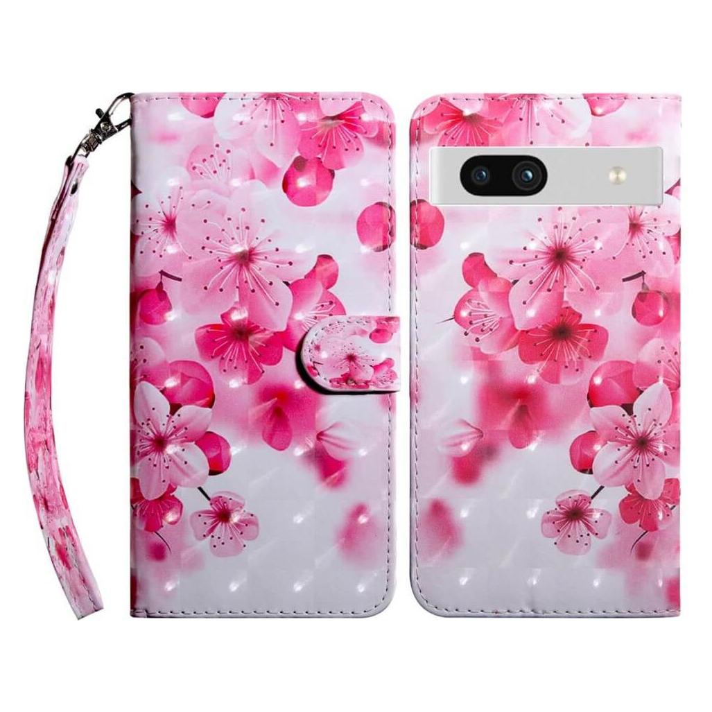 Cover-Discount Google Pixel 7a - Etui Glitzer Effekt Blumen (Google Pixel 7a) (660131883F)