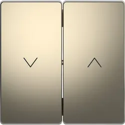 MertenWippe für Rollladenschalter und -taster, System Design, Nickelmetallic