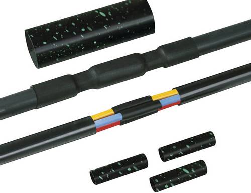 HellermannTyton 380-04005 LVK-5x1.5-6 PO-X BK Warmschrumpf-Verbindungsgarnitur ohne Schraubverbinder Kabel-Ø-Bereich: 12 - 48mm