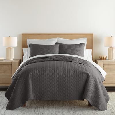Becky Cameron Quilted Herringbone Coverlet Set