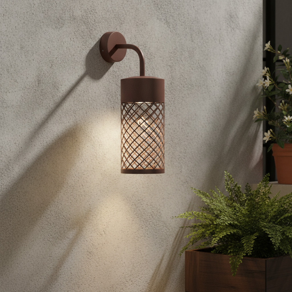 Lyora Wandlamp Motley Bruin met LED en Warm Wit Licht