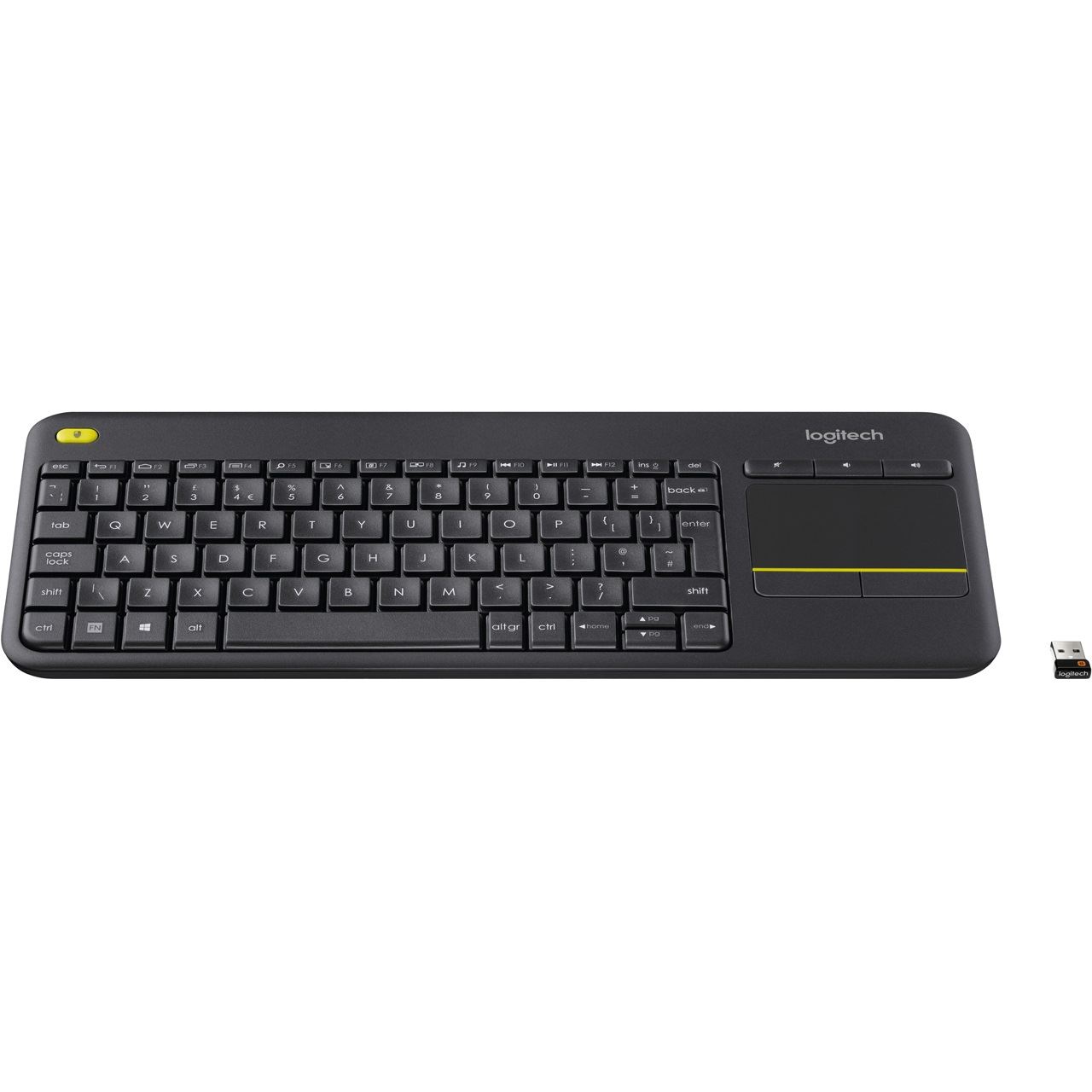 Logitech K400 Plus 2.4 GHz und USB Italienisch schwarz (kabellos)