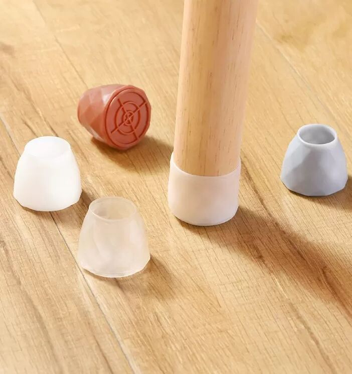 INF Möbelfüße aus Silikon, 4er-Pack Weiß