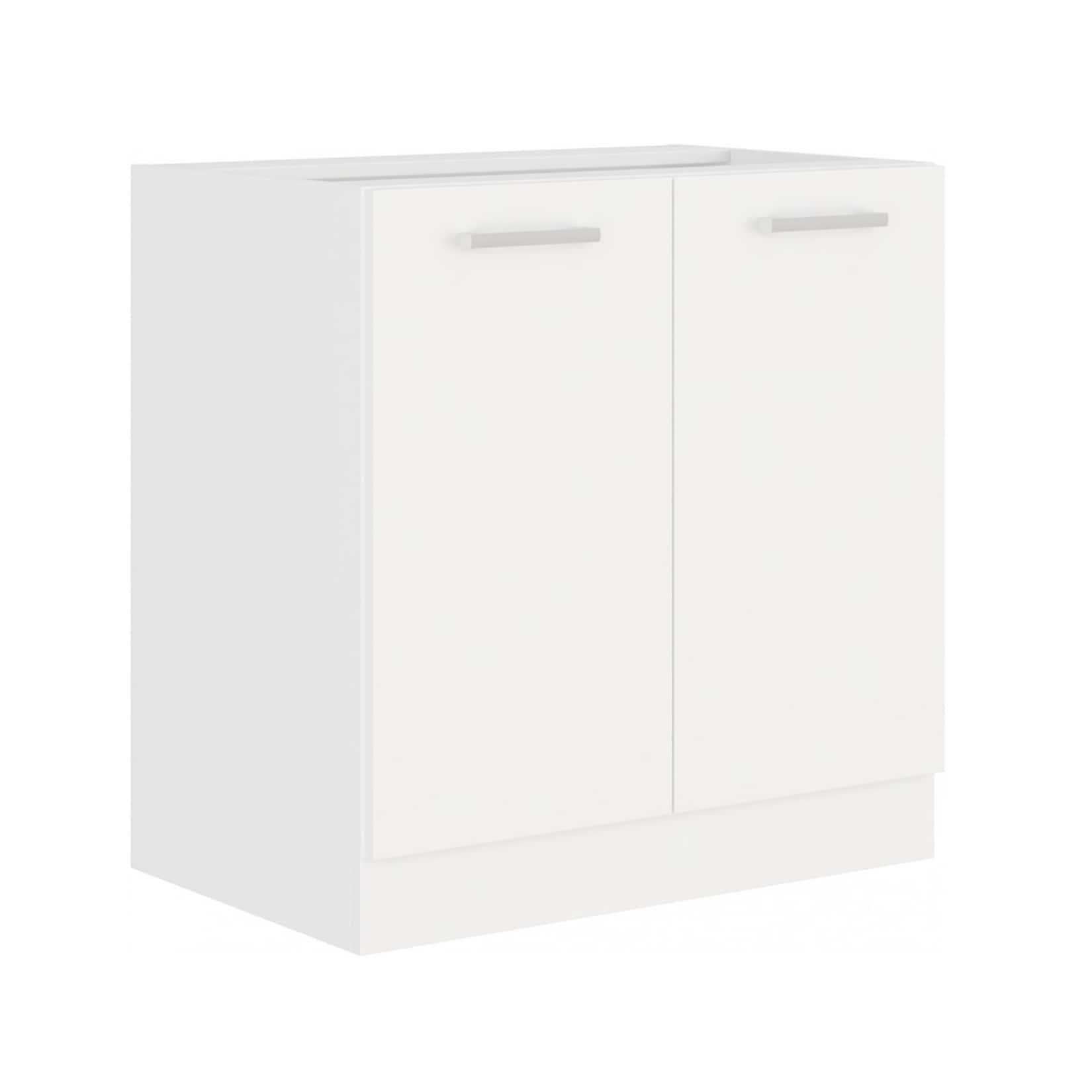 EKO White Unterschrank 80 Weiss matt Küchenzeile Küchenblock Küche Einbauküche