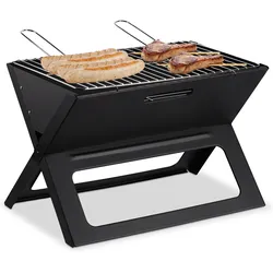 Relaxdays, Holzkohlegrill, Klappgrill (44 cm)