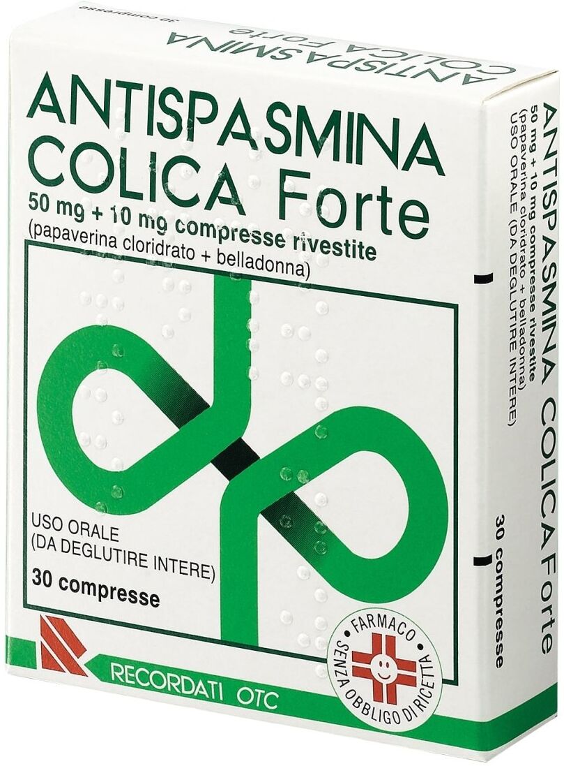 Recordati Antispasmina colica forte 50 mg + 10 mg 30 compresse rivestite