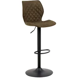 2er-Set Actona Barhocker Naomi Stoff Grün Olive
