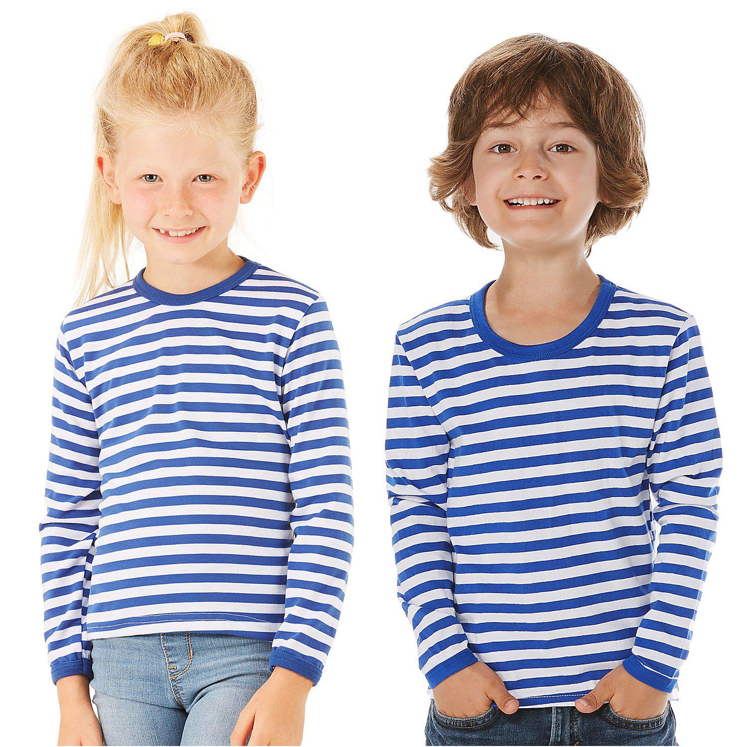 Langärmeliges Ringelshirt "Blue Stripes" für Kinder