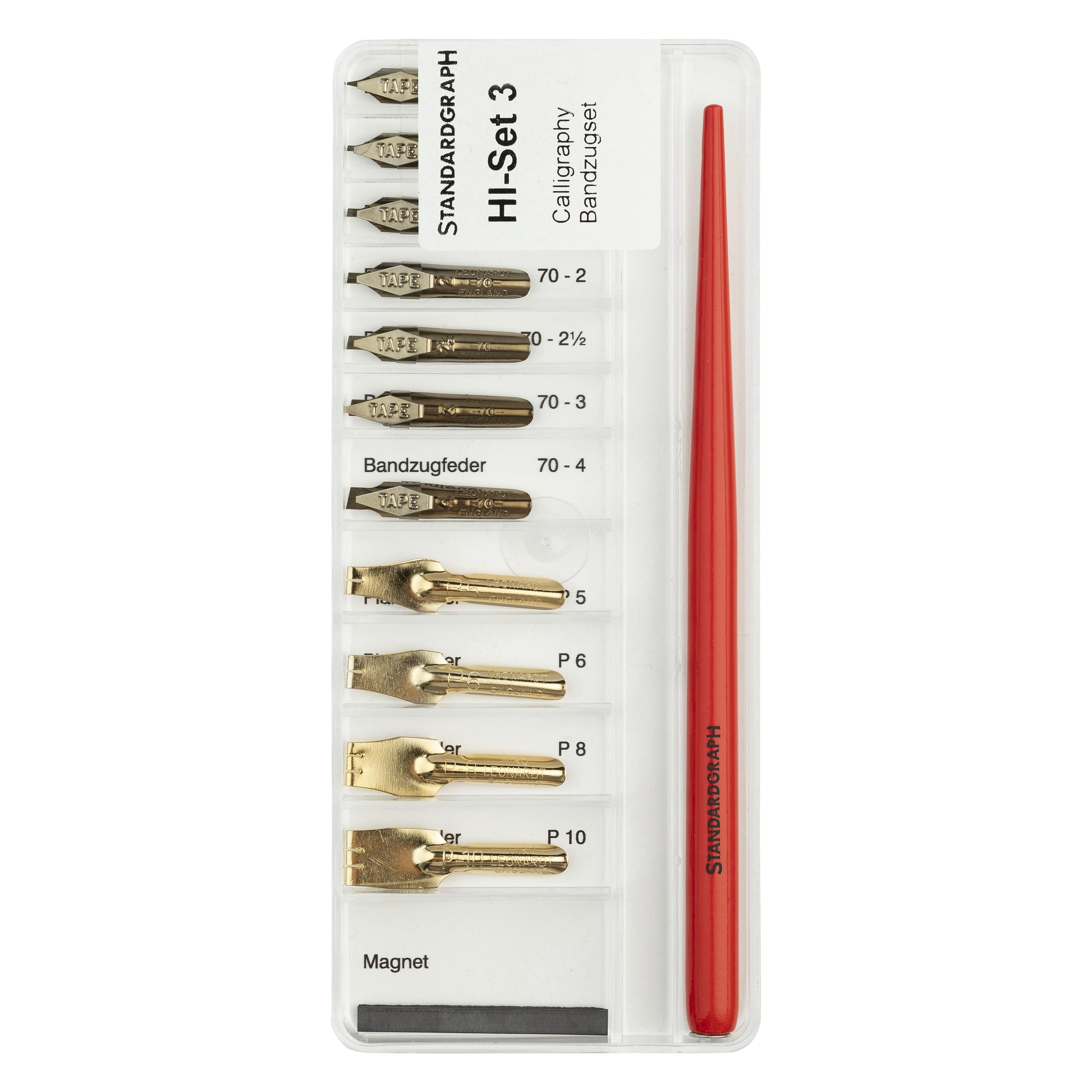 Standardgraph Drawing set Italic & Poster 1 x pen holder,11 x assorted nibs, 1 magnet (1x) (HI-SET3-SG)