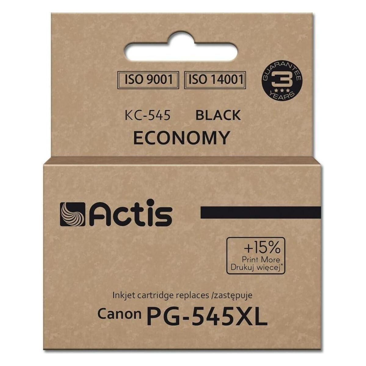 Factis KC-545 Tintenpatrone (Canon PG-545XL Ersatz Höchst 15 ml 207 Seiten schwarz). Druckt 15 % (BK) (KC-545)