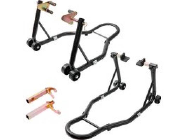 SucceBuy Motorcycle Stand Lift 850lbs Voor Achter Combo Stand Lift Stand Voor- en Achterwiel Vork Stand Zware Achterwiel Stand