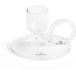 Tiny Curved Klassischer Kerzenhalter transparent