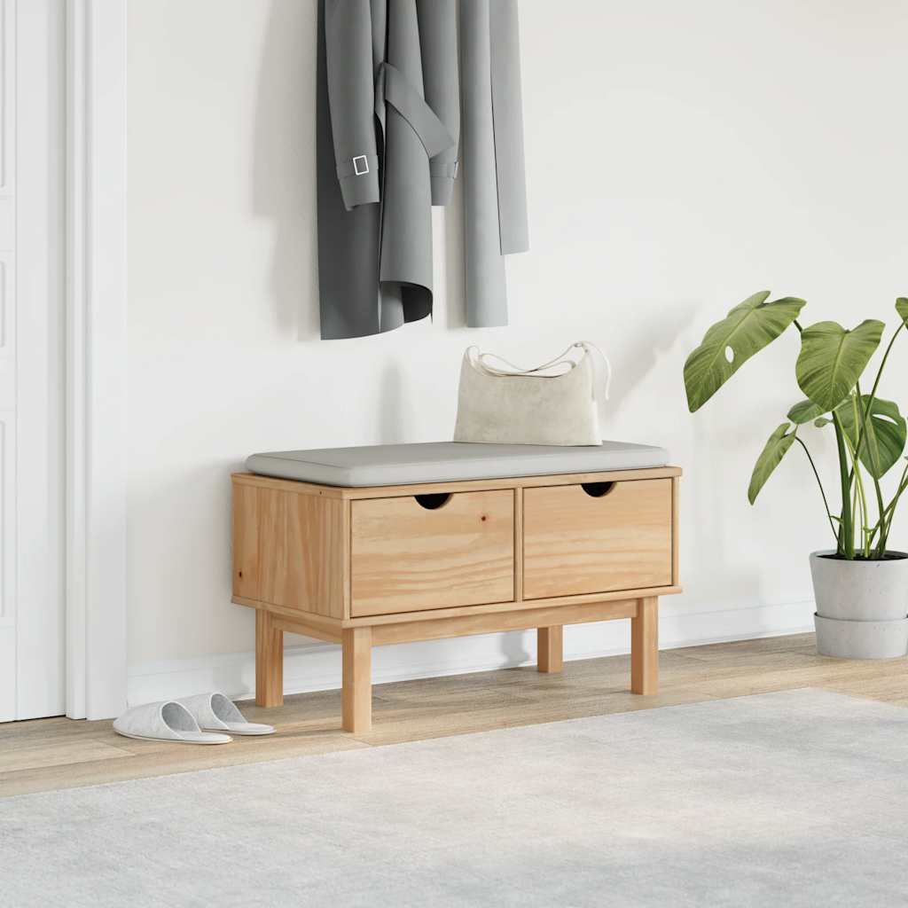 vidaXL Banc de couloir OTTA 80x40x45 cm bois de pin massif