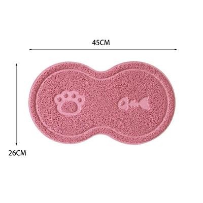 Non Slip Waterproof Pet Food Placement & Litter Mat pink