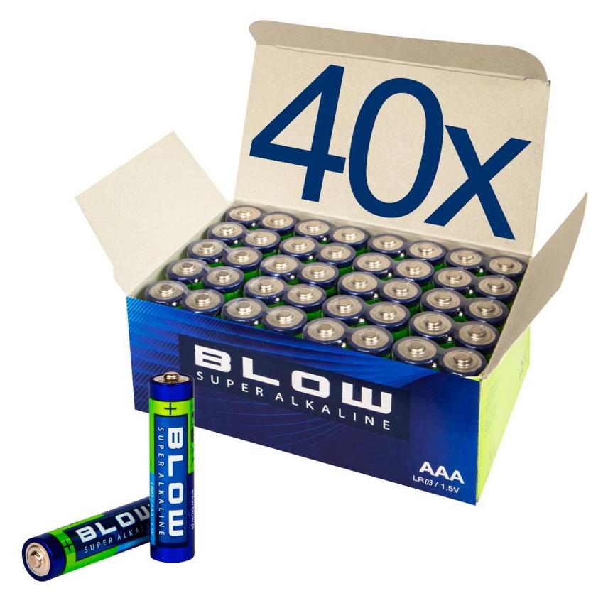 Blow 82-595# Superalkalische AAA-Batterie LR3 (40 Stk., AAA) (82-595#)