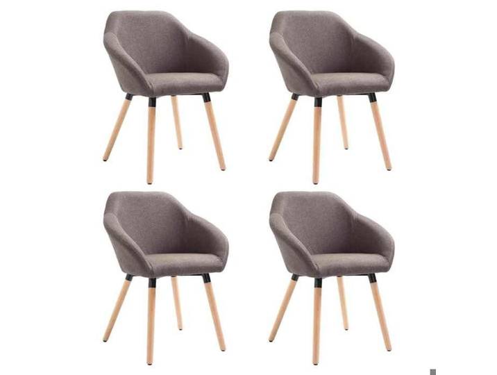 NOUVEAU Chaises à manger lot de 4 taupe tissu - VIDAXL - Chaise de repas &1_9205