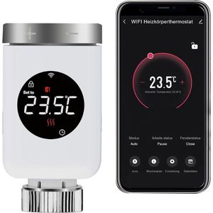 SALCAR Heizkörperthermostat TRV801W, App-fähig, WLAN, programmierbar, für Smart Home, 3 Stück