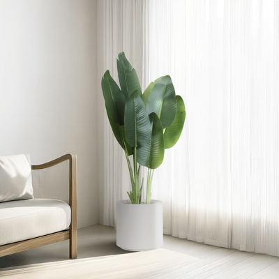 "Bird Of Paradise Large Artificial Plant - Realistic Silk Leaves, Maintenance-Free Greenery   70 Â¾""   MOD LIGHTING"