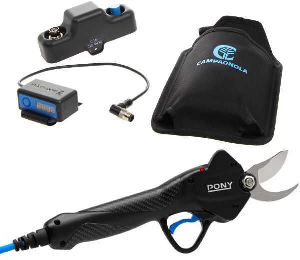 Campagnola Pony Pro - Kit Forbice elettrica da potatura senza batteria - Con adattatore per batteria Li-Lion 170 - Diametro di taglio 25mm