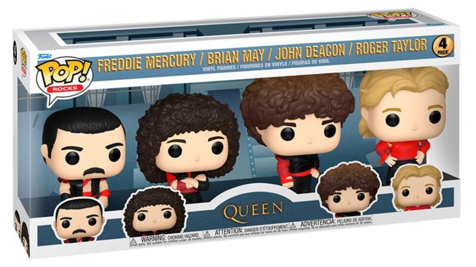 Funko POP! Rocks Queen Verzamelset van 4 vinylfiguren, 9 cm
