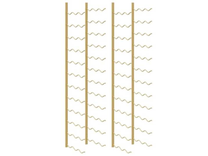KDVXBCQJH Wand-Weinregal Metall für 36 Flaschen 2er-Set Gold Platzsparende Aufbewahrung für Küche, Esszimmer oder Hausbar: Glatte Beschichtung schützt vor Kratzern.
