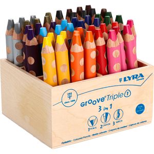 Lyra Buntstifte Groove Triple One 3832480, farbig sortiert, inklusive 2 Spitzern, 48 Stück