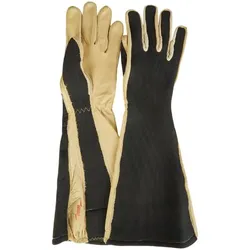 Dehn Störlichtbogengeprüfte Schutzhandschuhe mit langer Stulpe, beige, Größe: 10