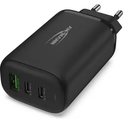 Ansmann Ansm Home Charger HC365PD schwarz (65 W, 3 Ports), USB Ladegerät, Schwarz