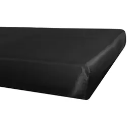 SPANNBETTTUCH Glanz Satin schwarz 140/200 cm