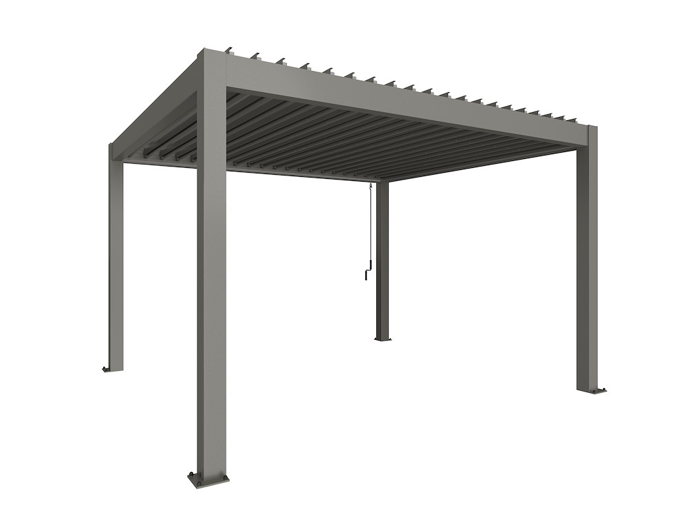 BIOHORTGARTE Pergola Gr. 4 x 3,5 quarzgrau-metallic 16964515