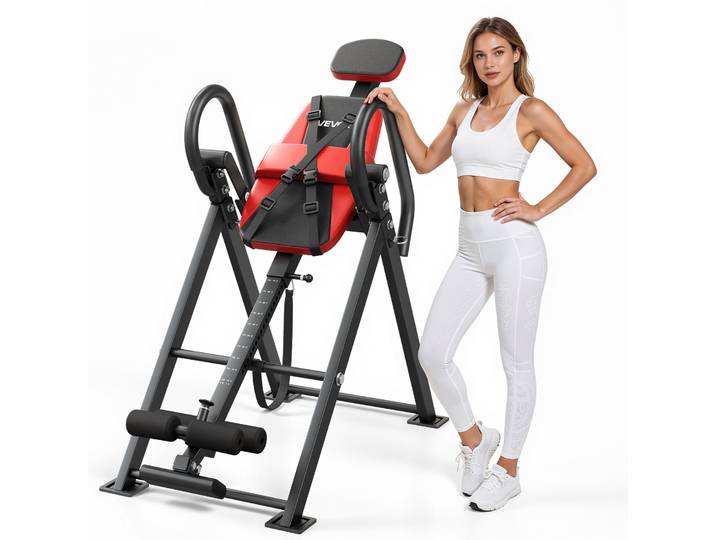 Vevor Table Deinversion Charge 136 Kg\, Banc Deinversion Pliable\, Decompression Pour Cou Dos Musculation Gym Domicile\, Appareil Deetirement Dorsal\, Avec Sangle De Limitation Reglable Triple Protection