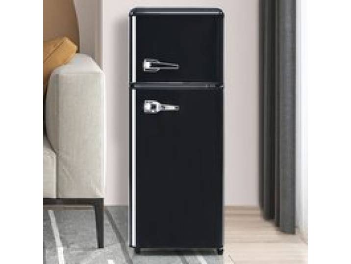 Réfrigérateur rétro - TRUXEN8 - 92L - Deux portes - Classe D - Noir