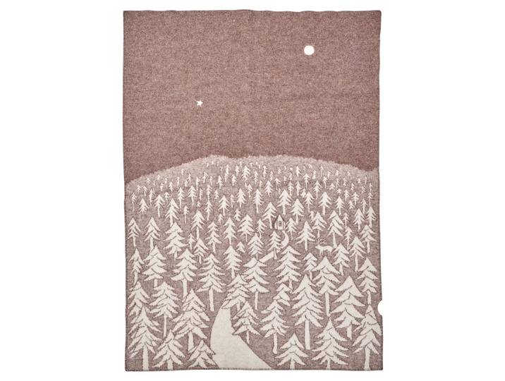 Klippan Yllefabrik Couverture House in the Forest Marron