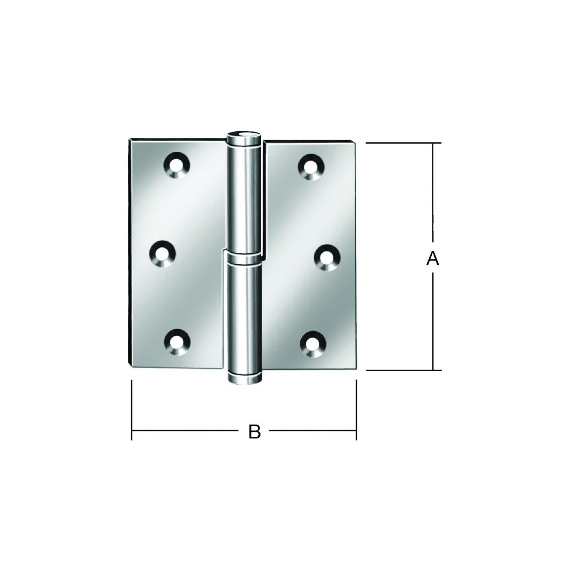 VORMANN Tür-Scharnier B90xH90mm gerollt Edelstahl,rostfrei (010871090)